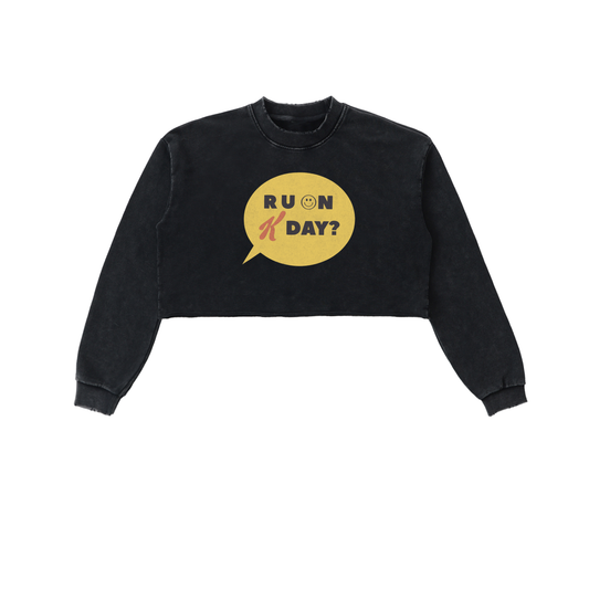 R U ON K DAY? Cropped Sweater